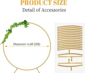 Μεταλλική κυκλική γαμήλια αψίδα με βάση λουλουδιών και πλαίσιο με μία ράβδο - Love Capital