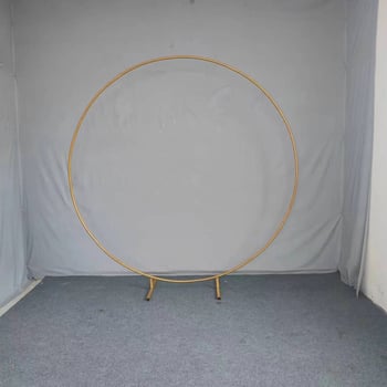 Σιδερένιο γαμήλιο τόξο με κυκλικό δαχτυλίδι, προσαρμόσιμη βάση, συσκευασία σε χαρτονένιο κουτί