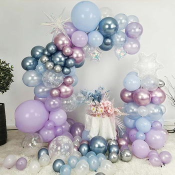152-dijelni set balonske arkе, latex baloni, kružni oblik, moguć ispis logotipa, dekor princeze sa zimskom temom