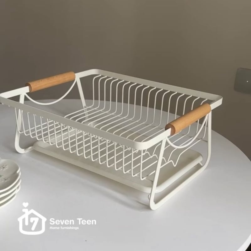 Kuhinjska metalna stalak za posuđe s odvodnim košem, podni stojak, bez montaže, moderni minimalistički stil