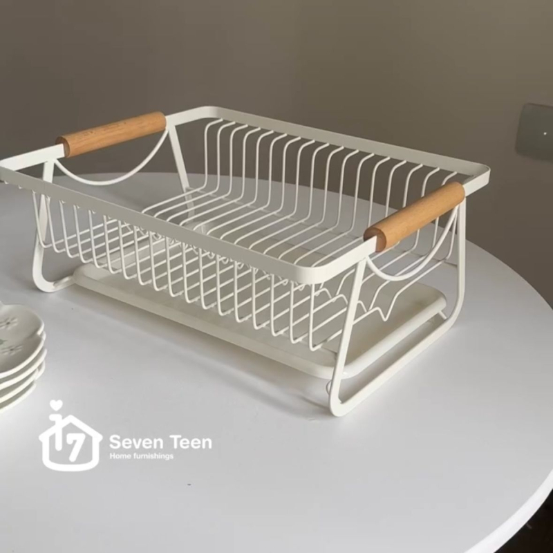 Kuhinjska metalna stalak za posuđe s odvodnim košem, podni stojak, bez montaže, moderni minimalistički stil