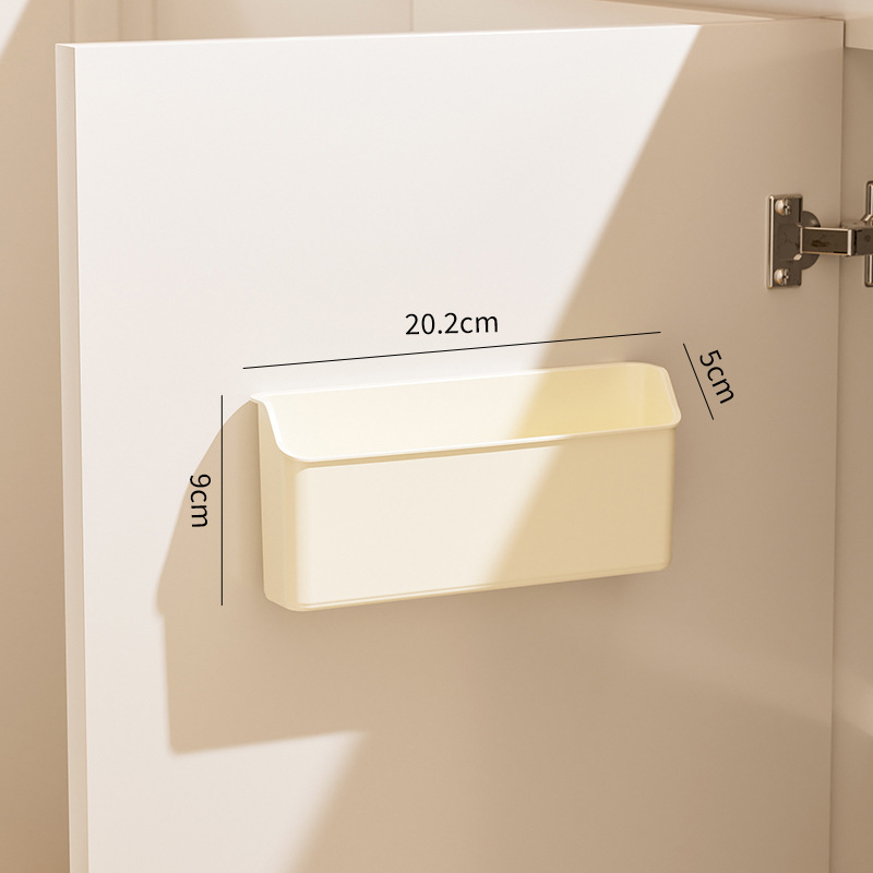 Ράφι αποθήκευσης τοίχου, πολυλειτουργικός PP οργανωτής για μπάνιο και κουζίνα, αποθήκευση κρεμμυδιού και τζίντζερ, μονό επίπεδο, εγκατάσταση χωρίς τρύπες, μοντέρνο στυλ
