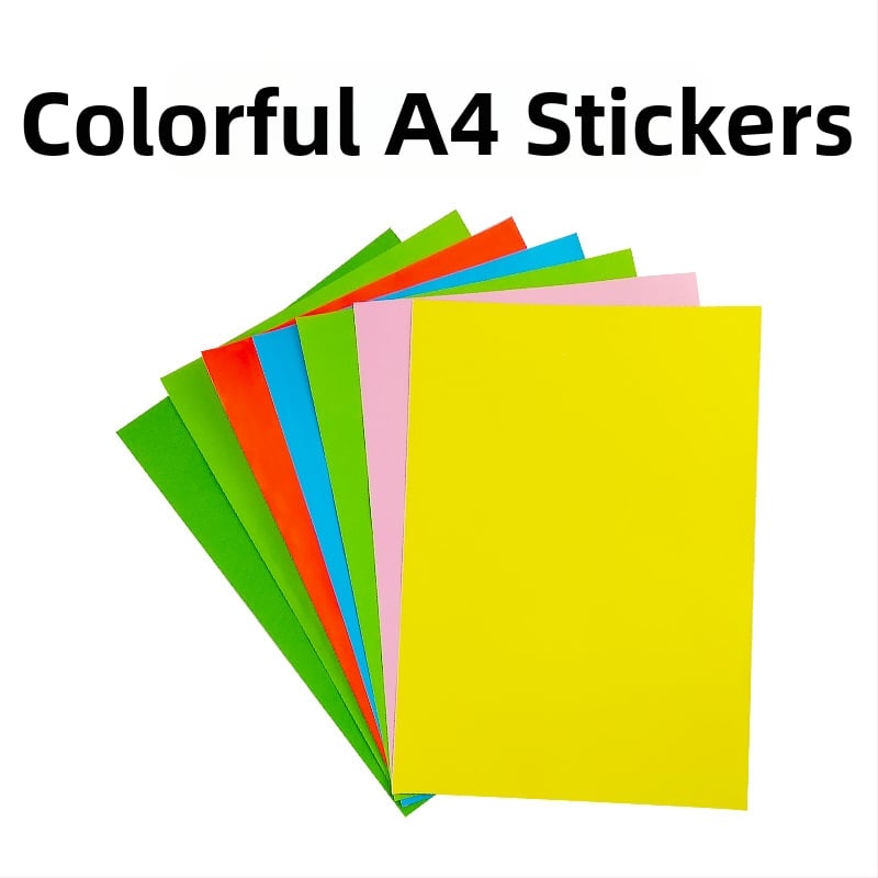 Naljepnice od bakrene ploče, pravokutne, sjajne, pogodne za ispis i inkjet, debljina 0,04 mm, vodeno ljepilo, 100 listova