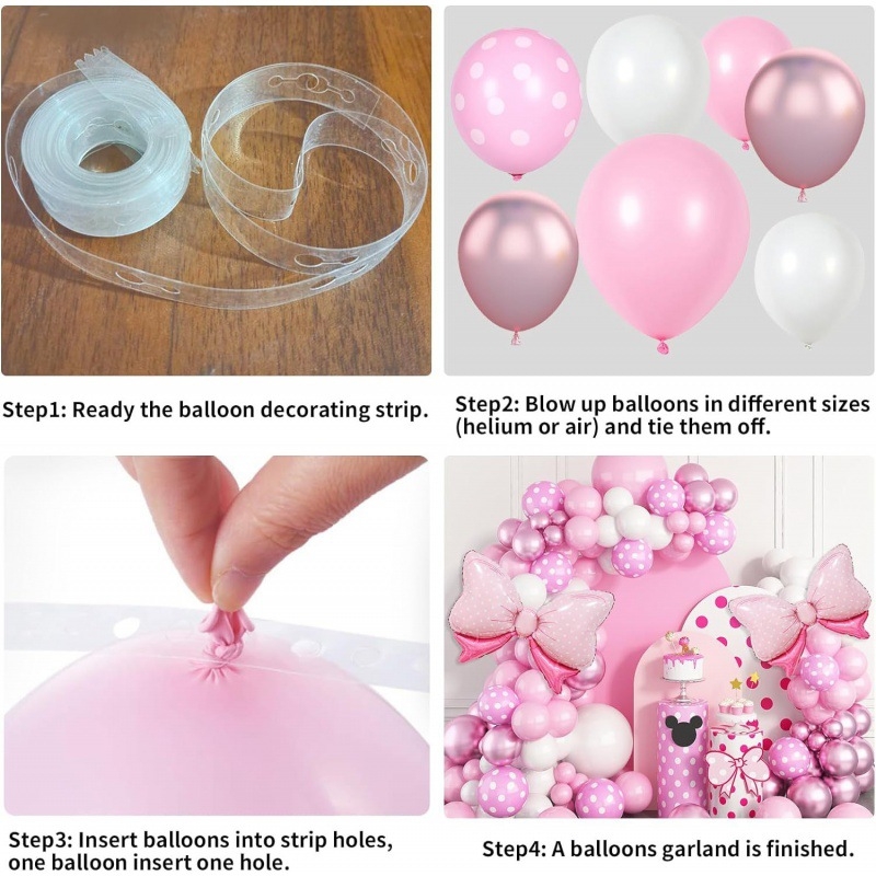 Set latex balona – kružno luk, neotiskani, pakiranje 30×20×3 cm, za rođendanske zabave