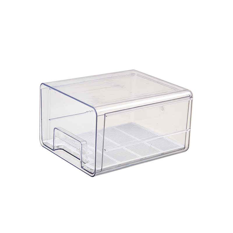 Двоен слой прозрачен PET хладилник за плодове и зеленчуци, чекмедже за яйца, японски стил