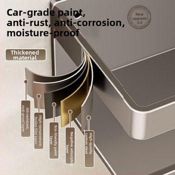 Μαγνητικό πλευρικό ράφι κουζίνας, τοίχο-κρεμάστρα, μινιμαλιστικός οργανωτής για μπαχαρικά από ατσάλι άνθρακα