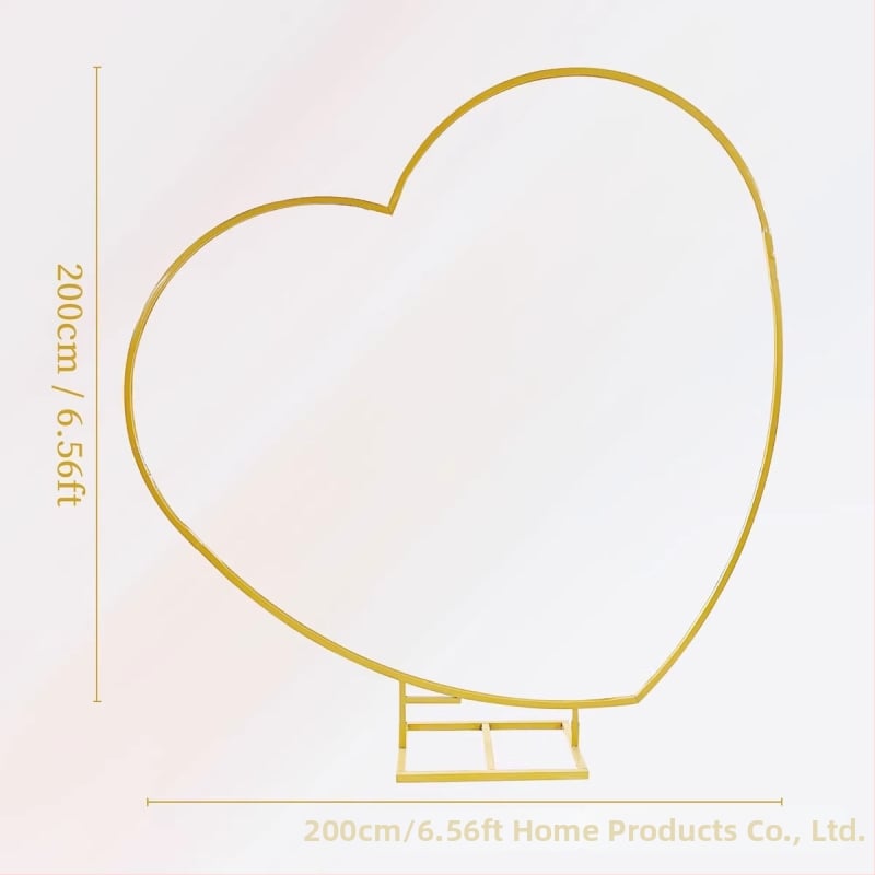 Σιδερένια Αψίδα για Μπαλόνια σε Σχήμα Καρδιάς με Κεκλιμένο Σχέδιο (Υλικό: γαλβανισμένος χάλυβας; Συσκευασία: κουτί; Περιστάσεις: γάμος; Διαμόρφωση: Ναι)