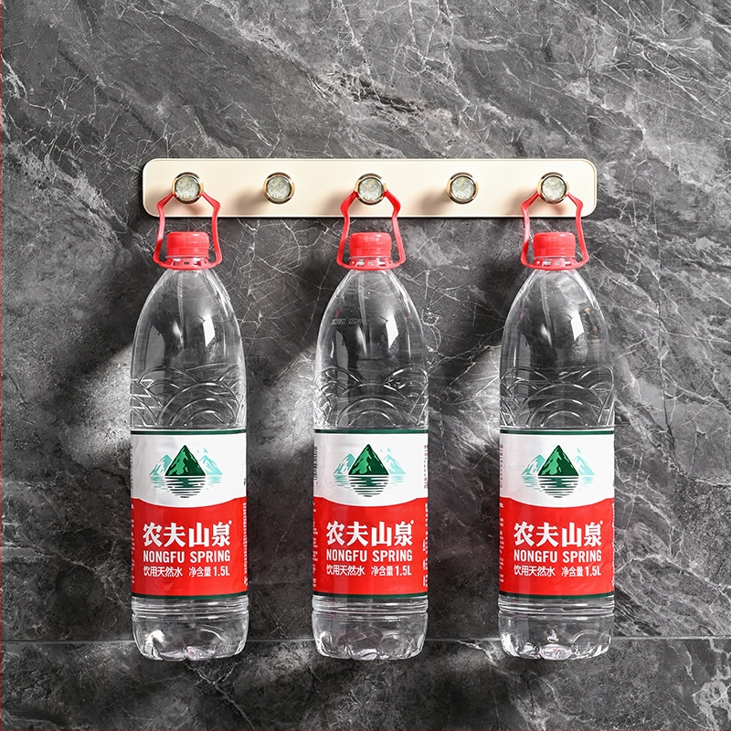 Beizhiou Adhezívna vešiak na stenu – ABS, viacradový dizajn (viac ako 3 rady), svetlý luxusný štýl, nosnosť 3 kg, vhodný na stenu alebo dvere