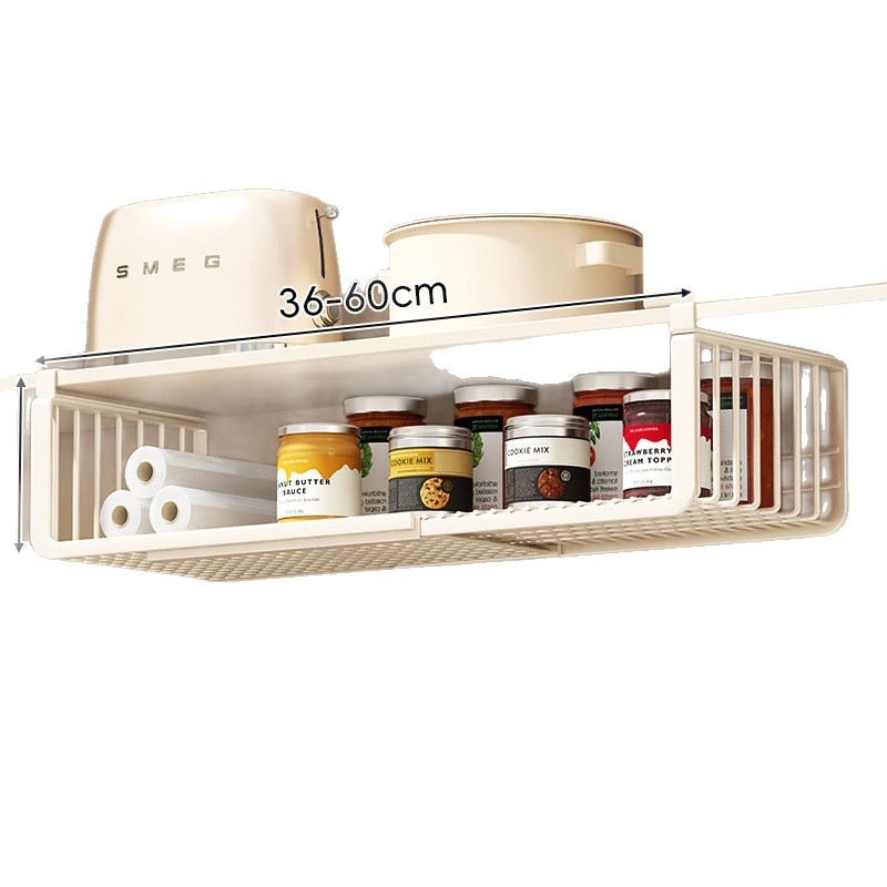 Ράφι αποθήκευσης κουζίνας τοίχου – επεκτειόμενο, κινητό, πολυεπίπεδο, πλαστικό