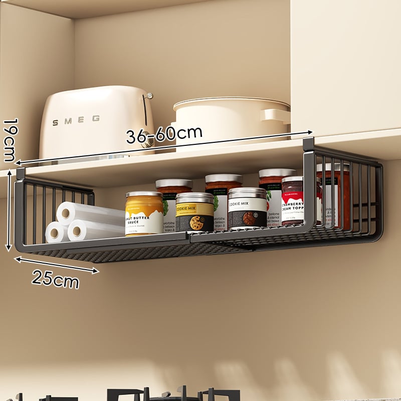 Ράφι αποθήκευσης κουζίνας τοίχου – επεκτειόμενο, κινητό, πολυεπίπεδο, πλαστικό
