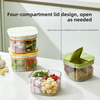 Кутия за плодове и зеленчуци – пластмасова, със запечатване и дренажна секция, запазва свежест