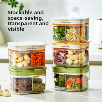 Кутия за плодове и зеленчуци – пластмасова, със запечатване и дренажна секция, запазва свежест