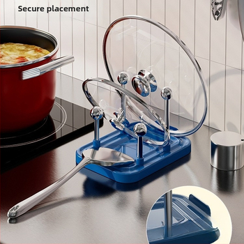 Διπλού επιπέδου ράφι για καπάκια κατσαρολών, τοίχου, κουζίνας οργάνωση, στρογγυλός σχεδιασμός