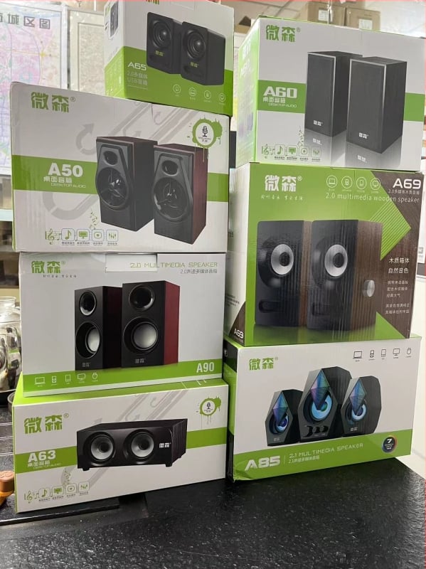 Weisen A50 ηχεία υπολογιστή 2.1 καναλιών, USB διεπαφή, είσοδος 3,5 mm, ισχύς 6W, ενσωματωμένη μπαταρία, Plug-and-Play