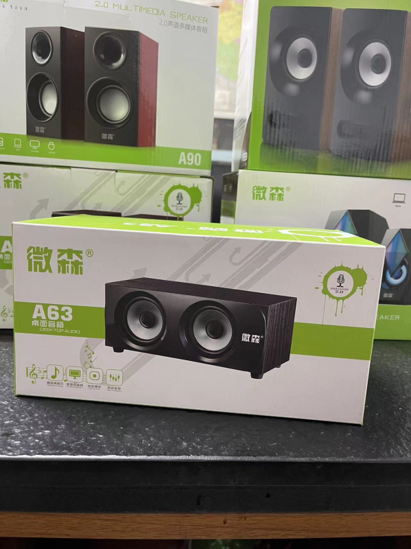 Weisen A50 ηχεία υπολογιστή 2.1 καναλιών, USB διεπαφή, είσοδος 3,5 mm, ισχύς 6W, ενσωματωμένη μπαταρία, Plug-and-Play