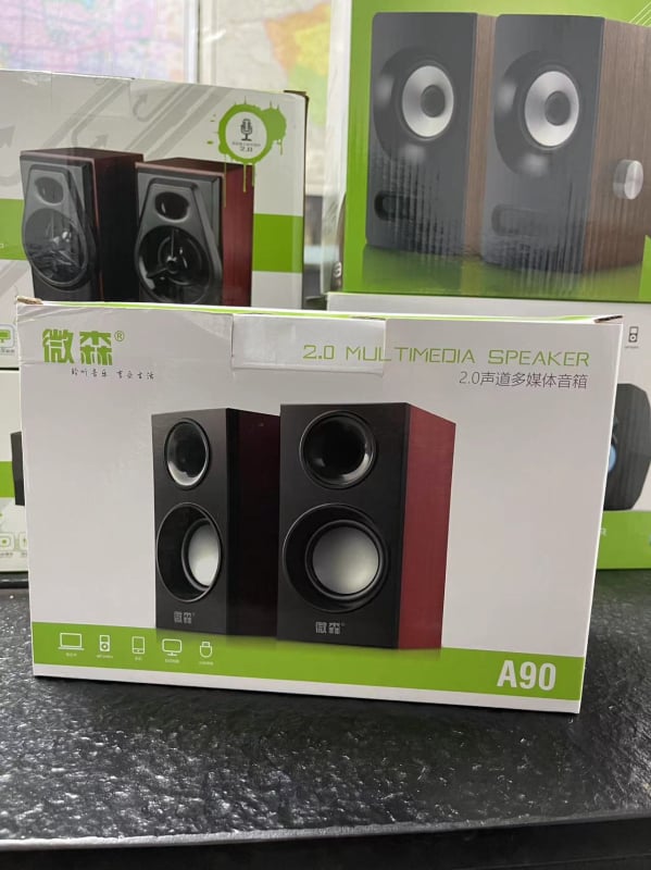 Weisen A50 ηχεία υπολογιστή 2.1 καναλιών, USB διεπαφή, είσοδος 3,5 mm, ισχύς 6W, ενσωματωμένη μπαταρία, Plug-and-Play