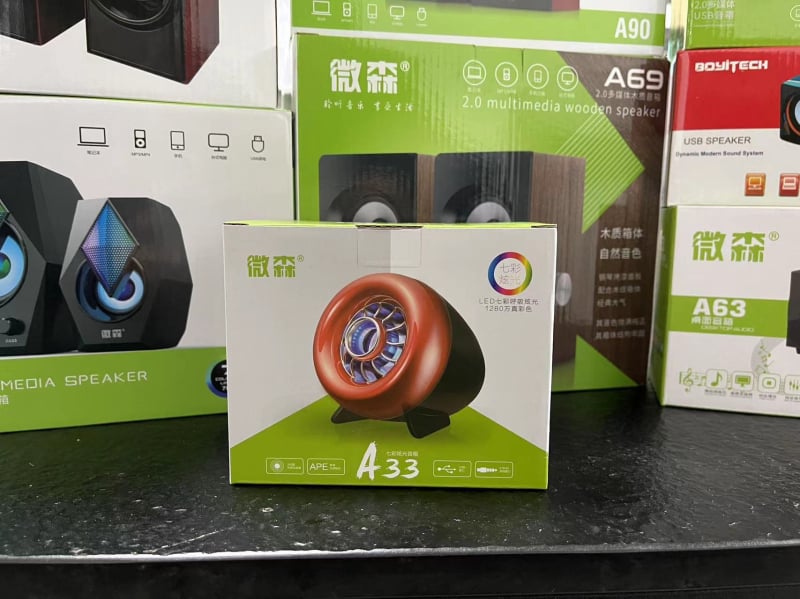 Weisen A50 ηχεία υπολογιστή 2.1 καναλιών, USB διεπαφή, είσοδος 3,5 mm, ισχύς 6W, ενσωματωμένη μπαταρία, Plug-and-Play