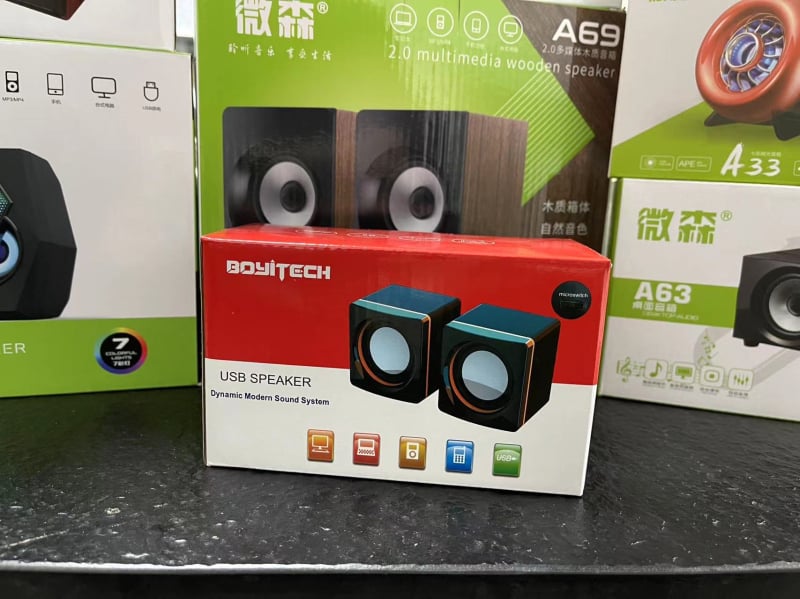 Weisen A50 ηχεία υπολογιστή 2.1 καναλιών, USB διεπαφή, είσοδος 3,5 mm, ισχύς 6W, ενσωματωμένη μπαταρία, Plug-and-Play