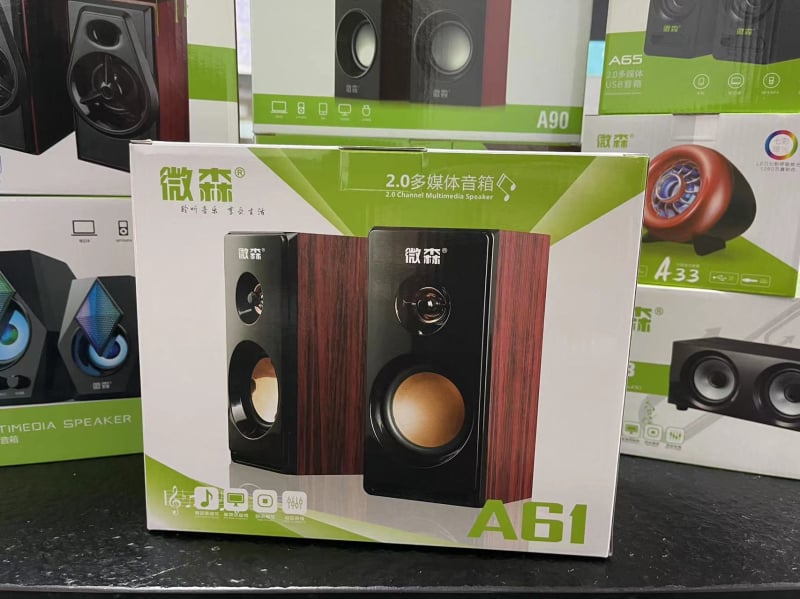 Weisen A50 ηχεία υπολογιστή 2.1 καναλιών, USB διεπαφή, είσοδος 3,5 mm, ισχύς 6W, ενσωματωμένη μπαταρία, Plug-and-Play