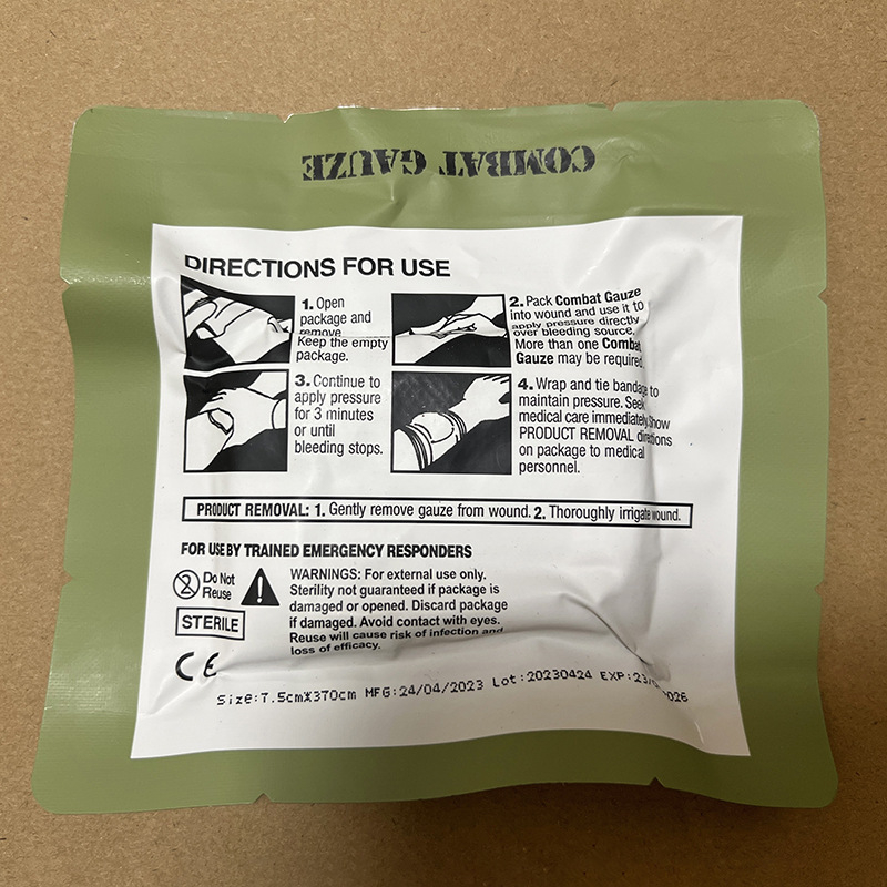 Kaolin-Chitosan Hemostatic Gauze — Model Kaolin Chitosan Hemostatic Gauze, Marcă Alte, Utilizare Kaolin Chitosan Hemostatic Gauze, Greutate 28 g