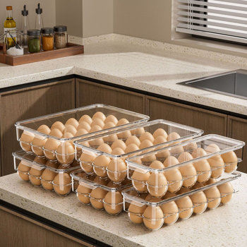 Кутия за яйца с капак, PET, прозрачна, семпъл стил, марка Zane – съхранение