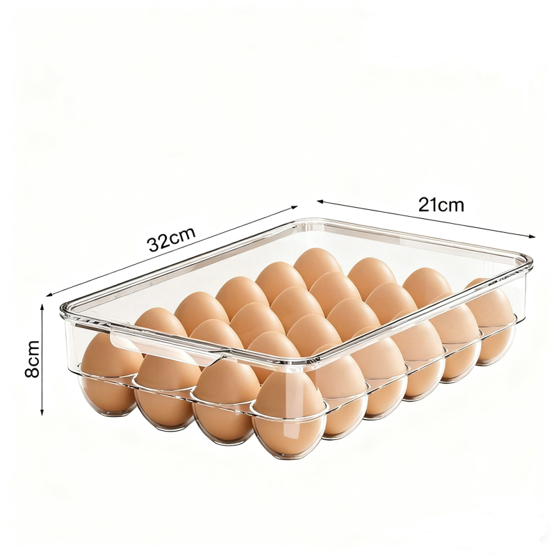 Кутия за яйца с капак, PET, прозрачна, семпъл стил, марка Zane – съхранение
