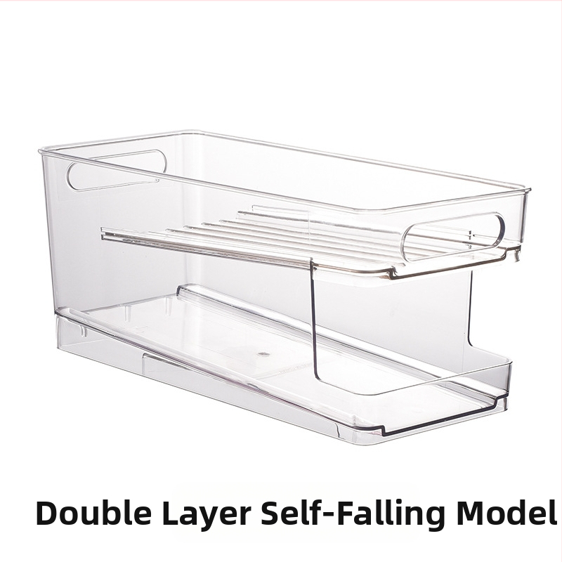 PET двуетажна поставка за напитки, преносим рафт за съхранение на кенове бира и кола