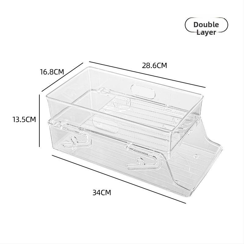 PET двуетажна поставка за напитки, преносим рафт за съхранение на кенове бира и кола