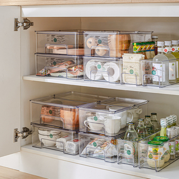 Японски стил кутия за съхранение в хладилник, пластмасова, сгъваема с капак, който се отваря, запазва плодове и зеленчуци свежи