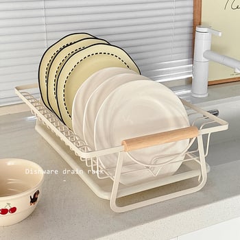 Συσκευή αποστράγγισης πιάτων από σίδηρο, ιαπωνικού στυλ, βάση δαπέδου με αντιολισθητικά πόδια, φινίρισμα με πούδρα