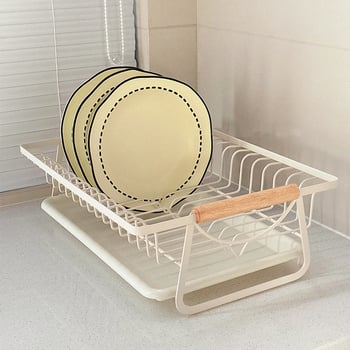 Συσκευή αποστράγγισης πιάτων από σίδηρο, ιαπωνικού στυλ, βάση δαπέδου με αντιολισθητικά πόδια, φινίρισμα με πούδρα