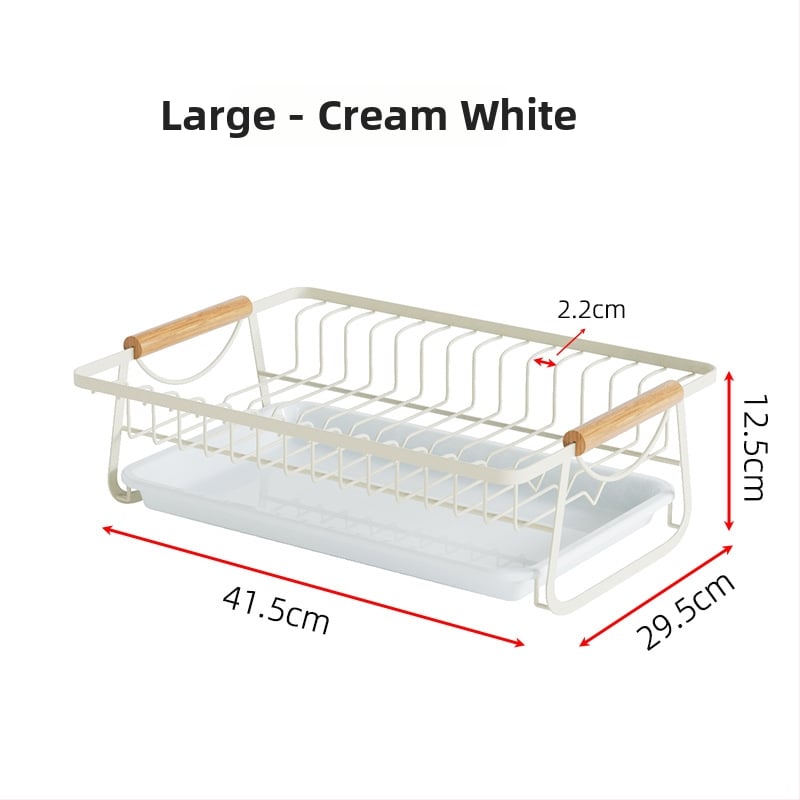 Συσκευή αποστράγγισης πιάτων από σίδηρο, ιαπωνικού στυλ, βάση δαπέδου με αντιολισθητικά πόδια, φινίρισμα με πούδρα