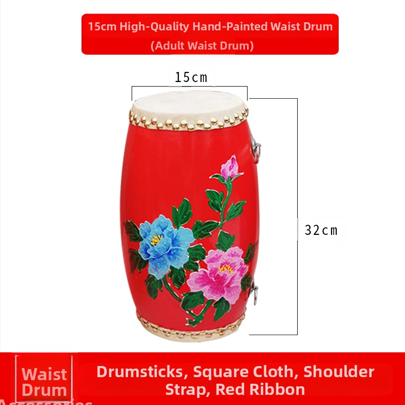 Τύμπανο μέσης από φτελιά, ανθεκτικό, για παιδιά, μαθητές και ενήλικες, συσκευασμένο σε χαρτόνι