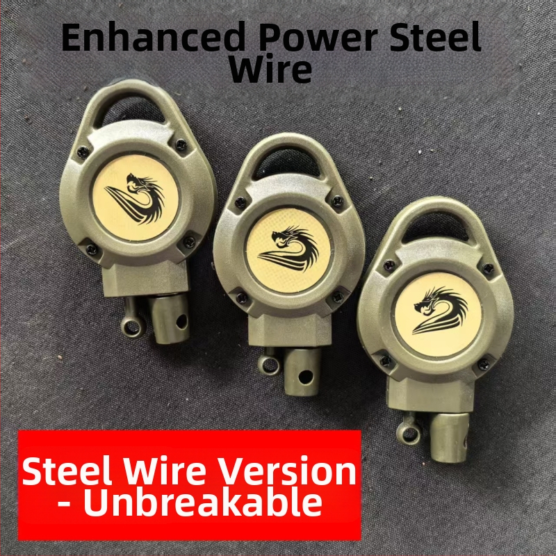 Privjesak za ključeve s čeličnim kabelom, izvlačni, za vanjsku upotrebu, ručna kontrola, teleskopijski višefunkcionalni