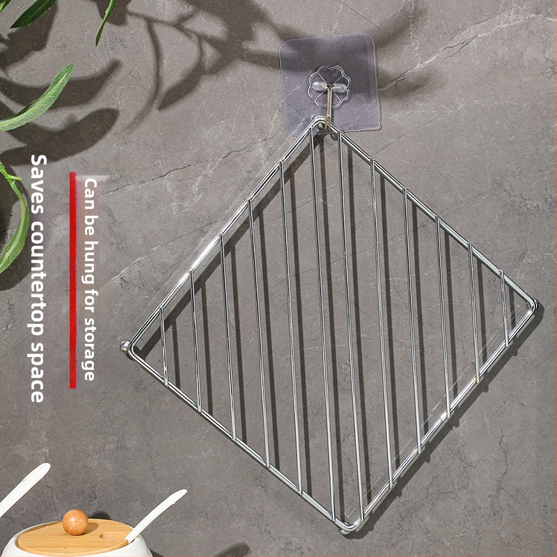 Ανοξείδωτο ραφι κουζίνας για κατσαρόλες και σκεύος ατμού, πολυχρηστικό θερμομονωτικό ράφι για αποθήκευση στο τραπέζι