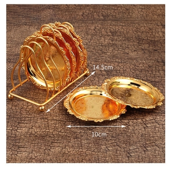 Σταντ αποστράγγισης πιάτων από σίδηρο, με χαραγμένο σχέδιο, μοντέλο 2021, στιλ Light Luxury, ευρωπαϊκό και αμερικανικό ύφος, σετ πιάτων κουζίνας