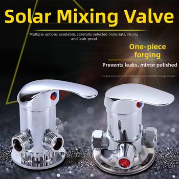 Sprchový miešací ventil pre solárny ohrievač vody – Typ A zliatina, malý Tee; prevádzkový tlak 10; teplota teplej vody 100°C; prietok výstupu 10; použitie: umývadlo