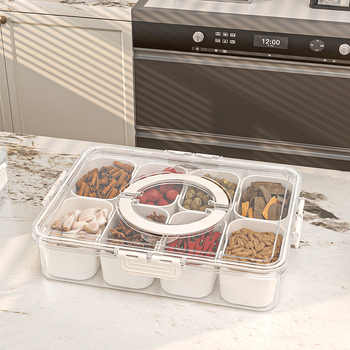 Хранителна кутия за съхранение Yiyigou, PET, с разделени отделения, запазва свежестта, плътно затваряне