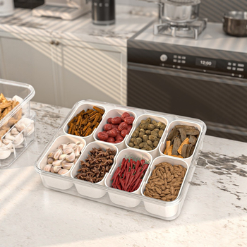 Хранителна кутия за съхранение Yiyigou, PET, с разделени отделения, запазва свежестта, плътно затваряне