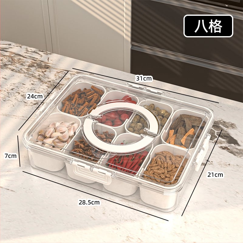 Хранителна кутия за съхранение Yiyigou, PET, с разделени отделения, запазва свежестта, плътно затваряне
