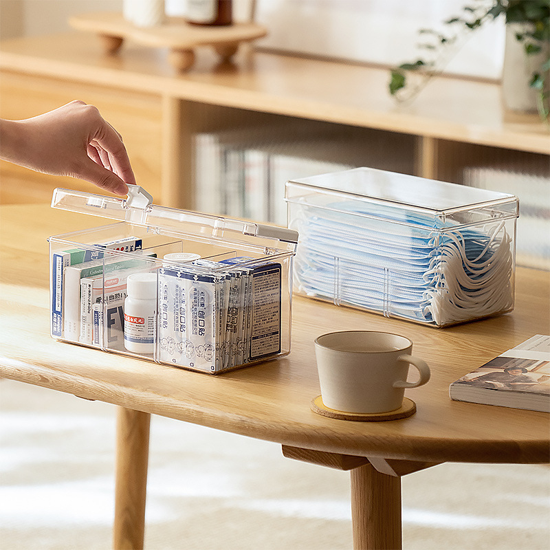 Kutija za tablete s poklopcem, PET plast, otporna na prašinu, japanski stil