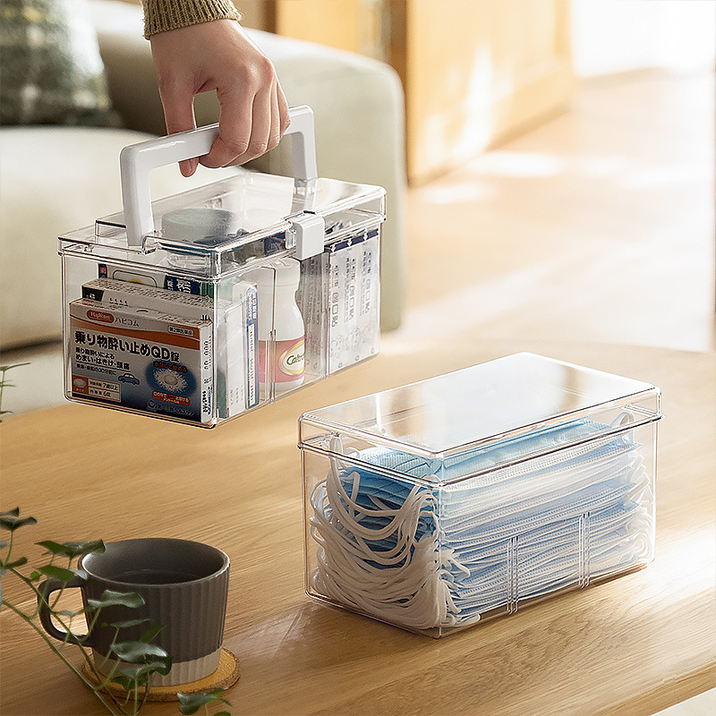 Kutija za tablete s poklopcem, PET plast, otporna na prašinu, japanski stil