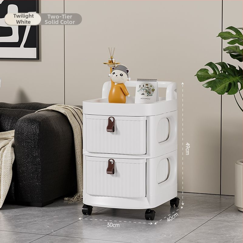 Τετρά-επίπεδη πλαστική κινητή μονάδα αποθήκευσης με ρόδες – χωρίς συναρμολόγηση, ντουλάπι-οργανωτής με συρτάρια