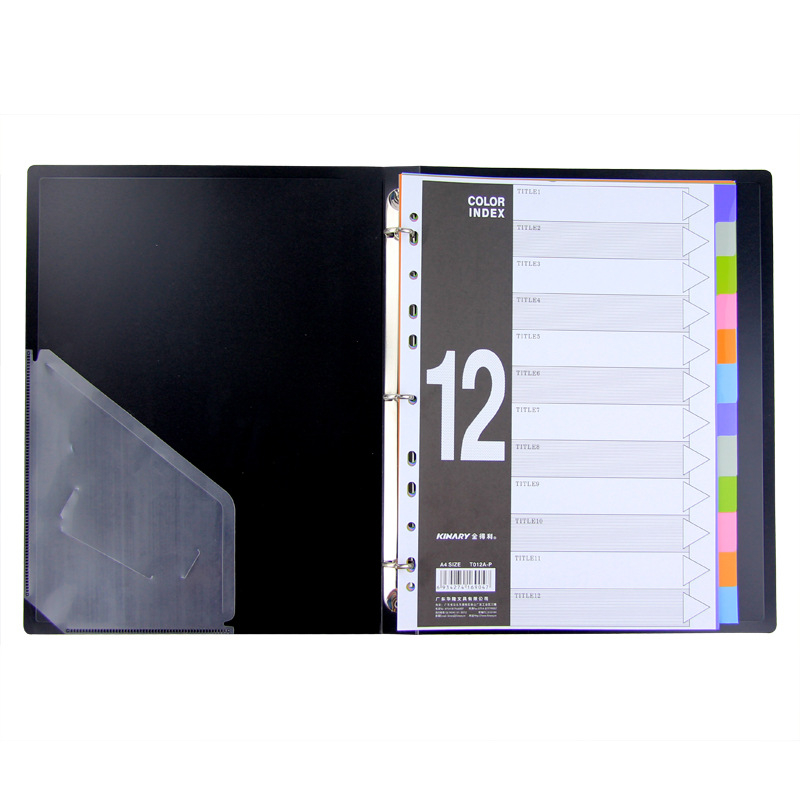Kindeli T012A-P PP unutarnje stranice za fascikle s rupama 2/3/4, 12 listova