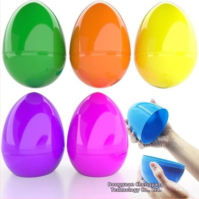 Plastové veľkonočné vajíčko - hračka s otvoriteľným Gashapon škrupinou, vstrekované, prispôsobiteľné, tlač loga k dispozícii, darček vhodný