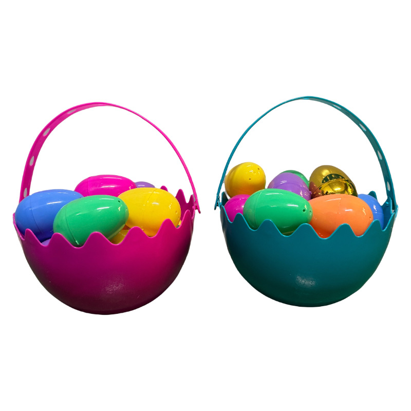 DIY komplet za ukrašavanje Uskršnjih jaja s plastičnim košaricom, injekcijsko oblikovanje, 138 g, bez loga