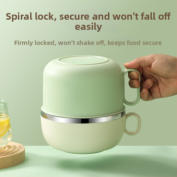 Cutie prânz din oțel inoxidabil 304 – rotundă, dublu compartiment, 1–2 L, de calitate alimentară, sigilată și etanșă