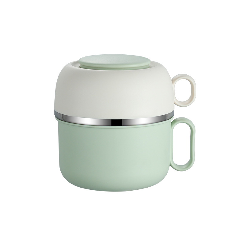 Cutie prânz din oțel inoxidabil 304 – rotundă, dublu compartiment, 1–2 L, de calitate alimentară, sigilată și etanșă