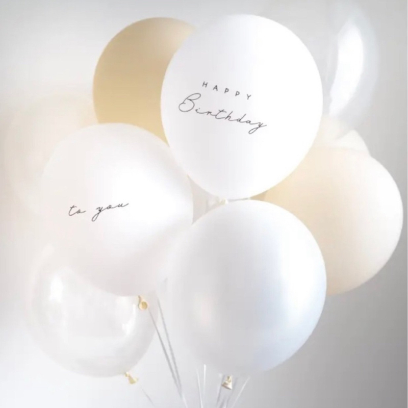 Yuebao latex kuglasti baloni za rođendan – bez logotipa, minimalistički dizajn