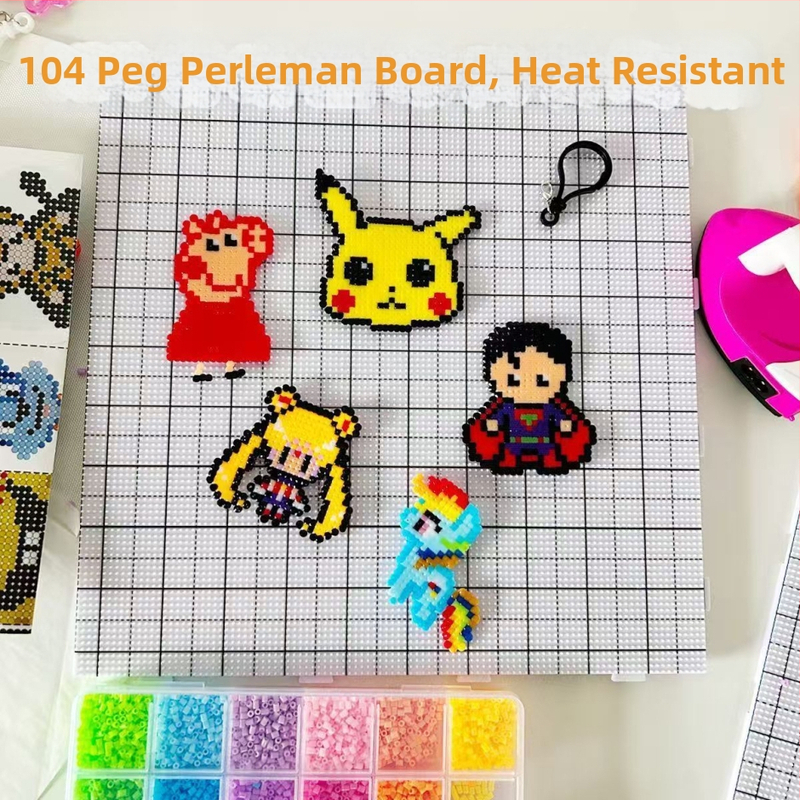 Doska na korálky so 52 a 104 kolíkmi, tepelne odolná, vyrytá, proti popáleniu a deformáciámodolná